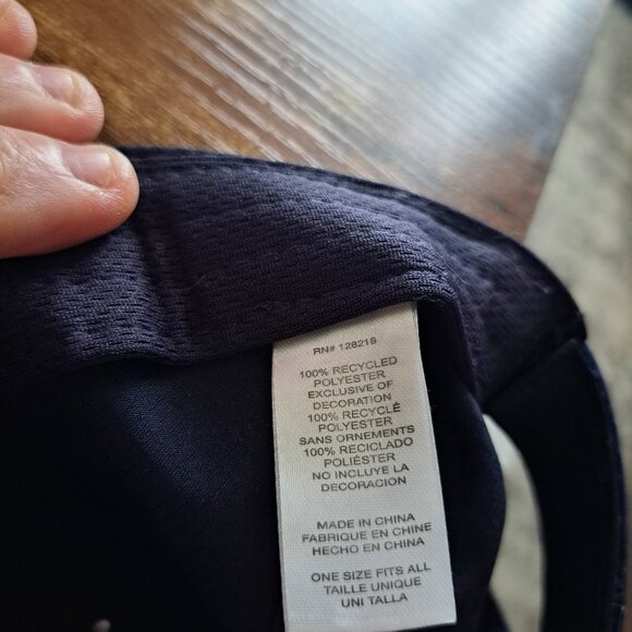 Carmax Strapback Hat Blue OSFA Adjustable Embroidered Vented Holes Polyester - Picture 2 of 4